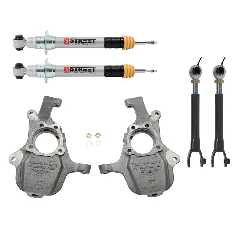 Belltech 1034, 2021+ Chevrolet Suburban / 2021+ GMC Yukon XL 0-2in Front / 1-3.5in Rear Lowering Kit
