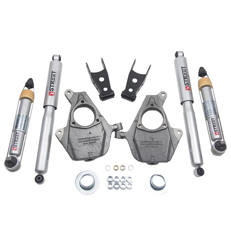 Belltech 1010SP, LOWERING KIT 16.5-18 Chevy Silverado/Sierra All Cab 2in F / 2or3in R w/ Street Perf Shocks