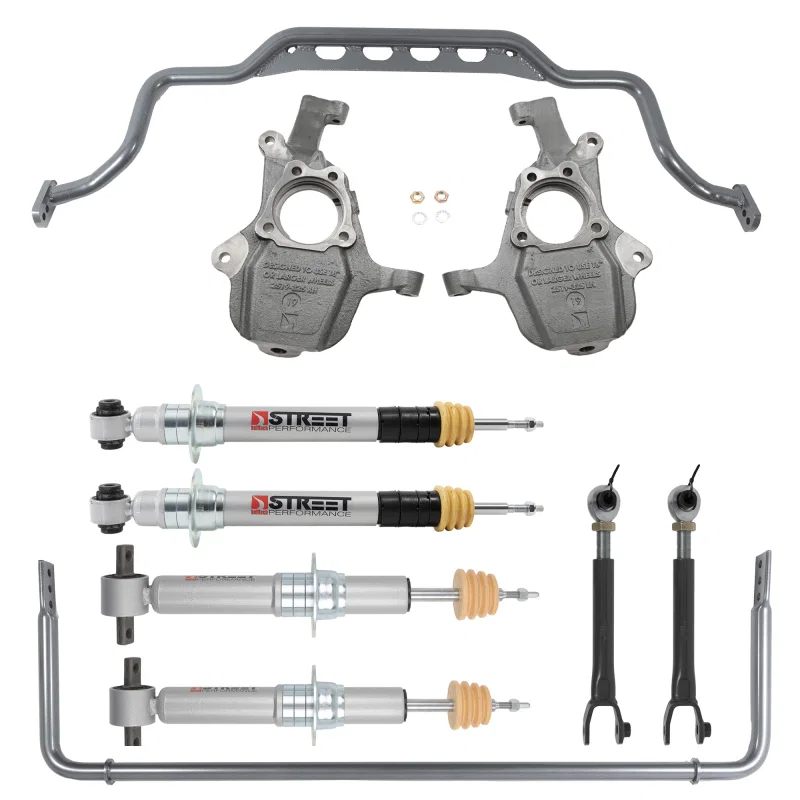 Belltech 1104SPS, 21+ GM SUV SWB ONLY 2WD/4WD Front and Rear Lowering Kit w/ Performance Struts