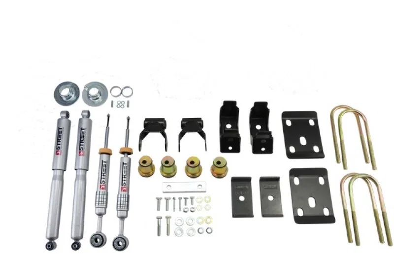 Belltech 993SP, LOWERING KIT 14 Chev/GM Silverado/Sierra Std Cabs 2WD 0in to -4in Front/7in Rear with Shock