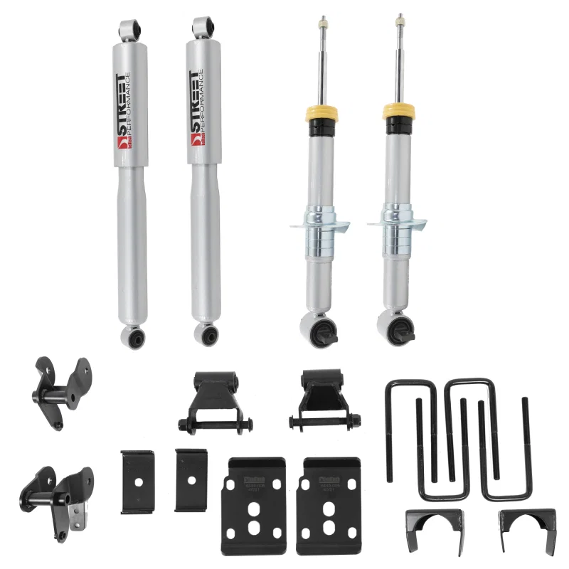 Belltech 1050SP, 2021+ Ford F-150 2WD 1-3.5in Front 4.5in Rear Complete Lower Kit with SP Shocks