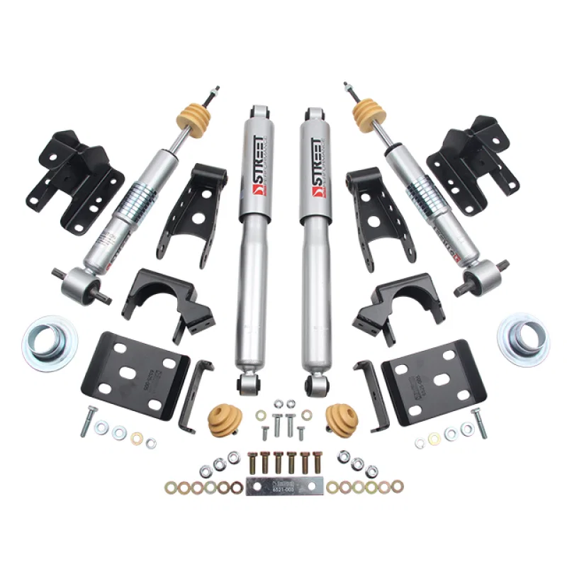 Belltech 991SP, LOWERING KIT 14-17 Chevy Silverado/Sierra 1in to -2in Front/4in Rear w/ Street Perf Shocks