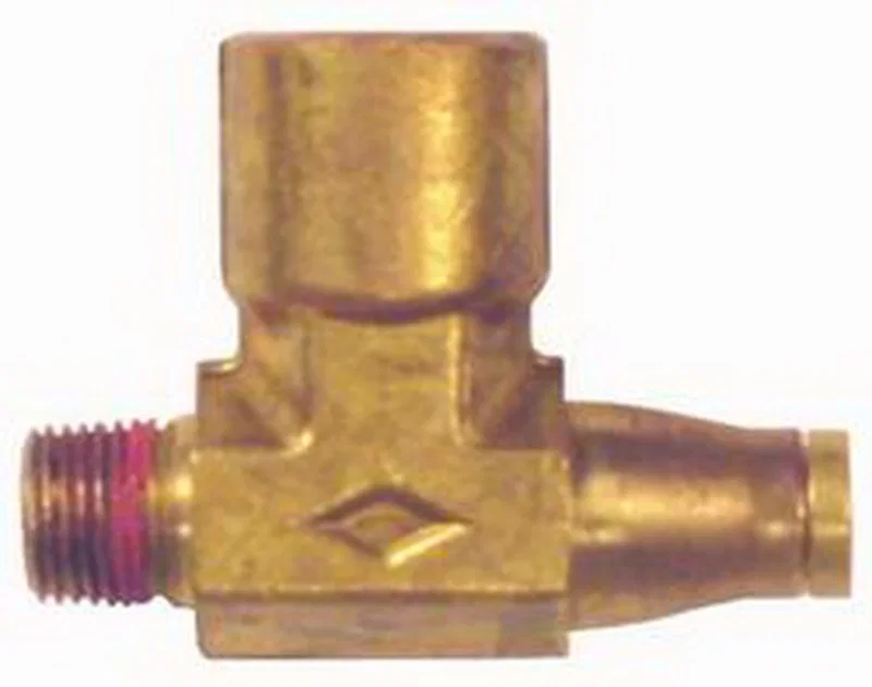 Firestone 3066, Compressor Tee 1/4in. x 1/8in. NPMT x 1/8in. NPFT Air Fitting - Single (WR17603066)