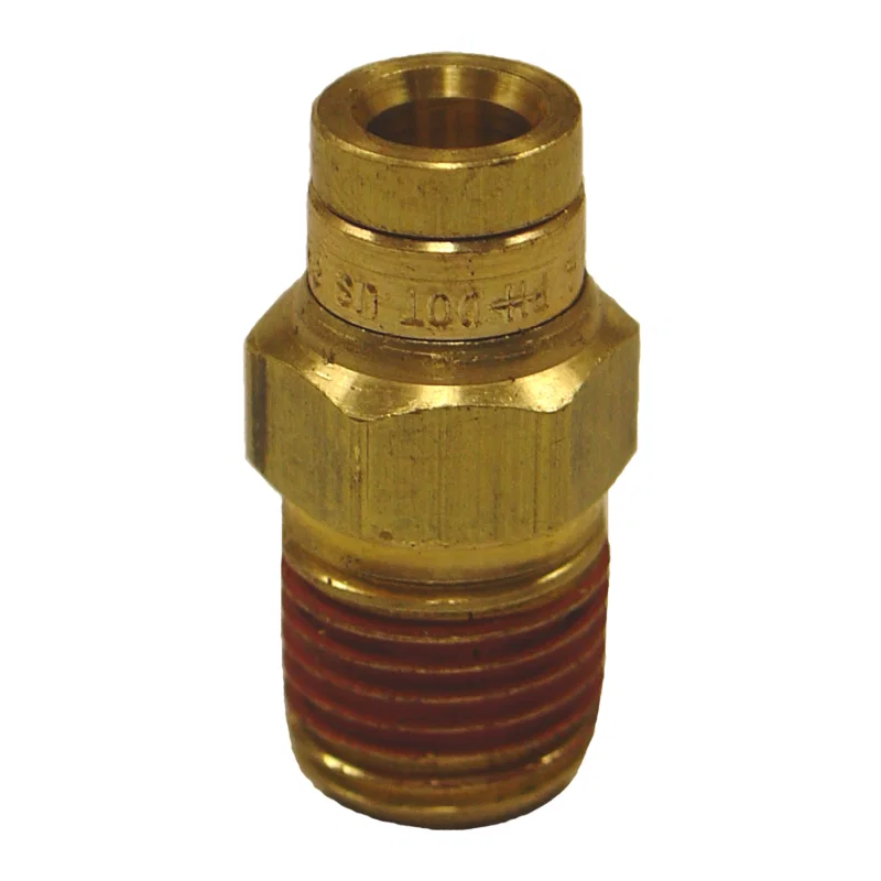 Firestone 3104, Male Connector 3/8in. Push-Lock x 1/4in. NPT Brass Air Fitting - 25 Pack (WR17603104)