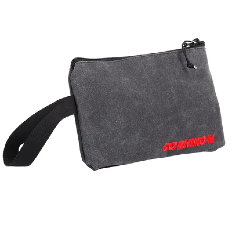 Go Rhino XG1090-01, XVenture Gear Zipped Pouch - Large (12in. Wide Pocket / 6.5in. Hand Strap) Canvas - Black