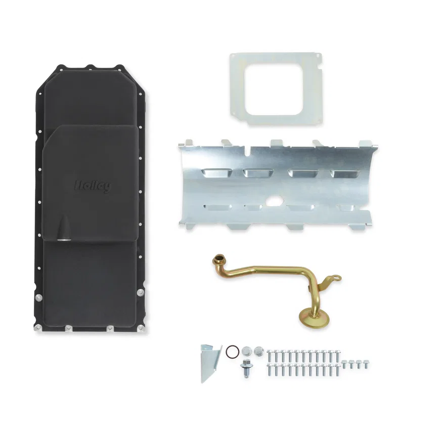 Holley 302-61BK, Gen III Hemi Swap Oil Pan - Mid-Sump VVT - Black