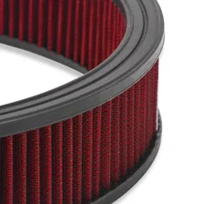 4150 Drop Base Air Cleaner Chrome w/3" Red Washable Gauze Filter image 4