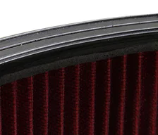 4500 drop base air cleaner chrome w/3" red washable gauze filter image 5
