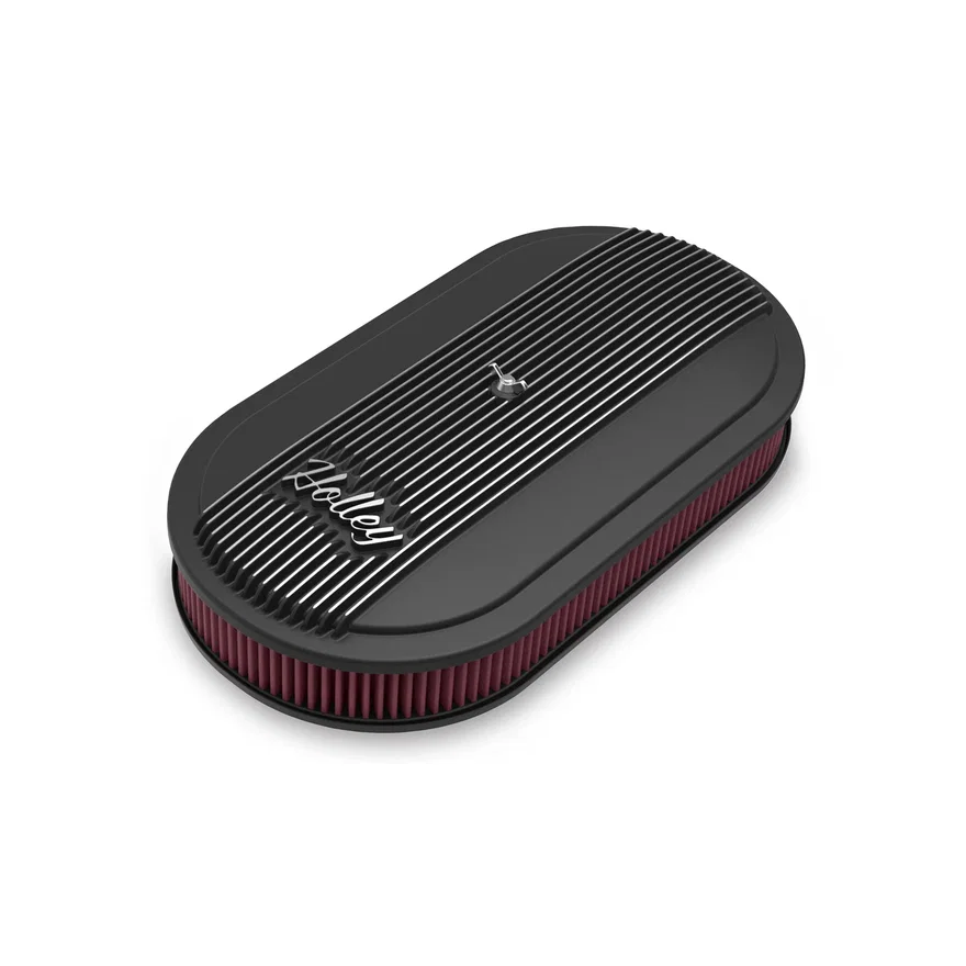 Vintage Series Oval Air Cleaner - Satin Black Machined