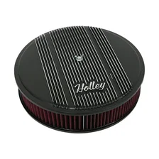 Finned Vintage Style Air Cleaner - 14" Diameter x 3" Tall - Round image 1