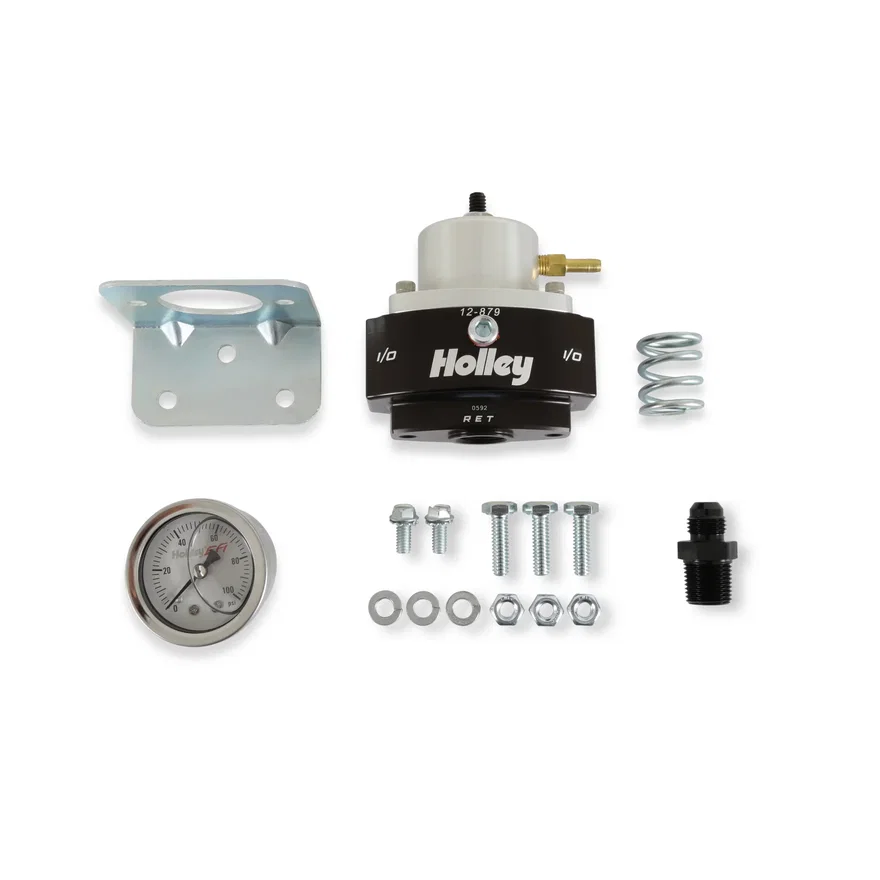Holley 12-879KIT, Adjustable Billet By-Pass Regulator 3/8 NPT Kit