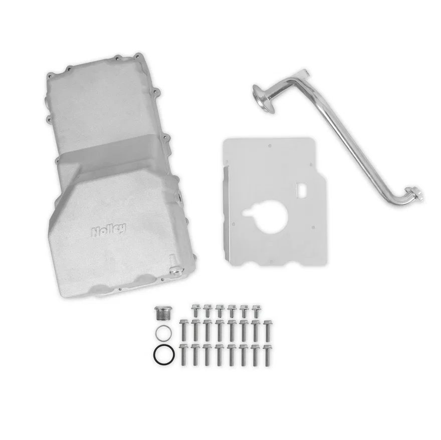 Holley 302-47, Cast Aluminum Rear Sump Oil Pan - Ford Coyote Swap