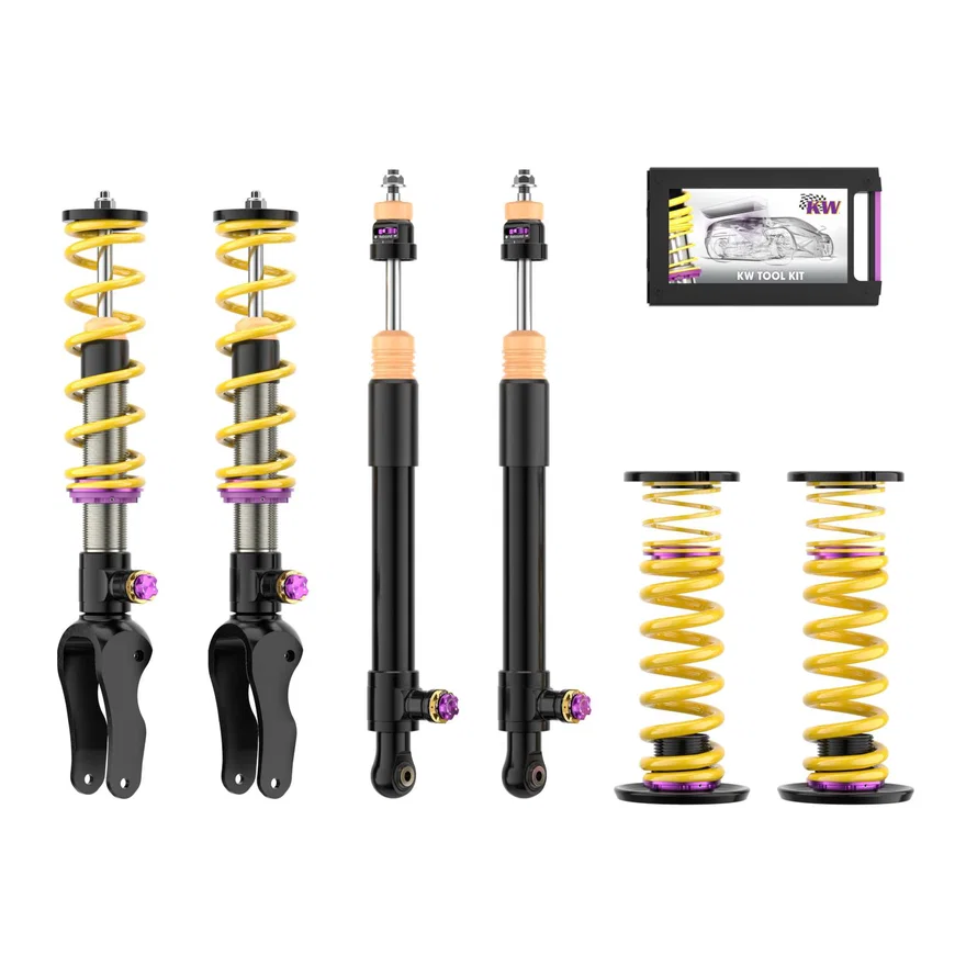 KW 3A771095, SUSPENSIONS 3A771095 KW V4 COILOVER KIT BUNDLE for Porsche Taycan