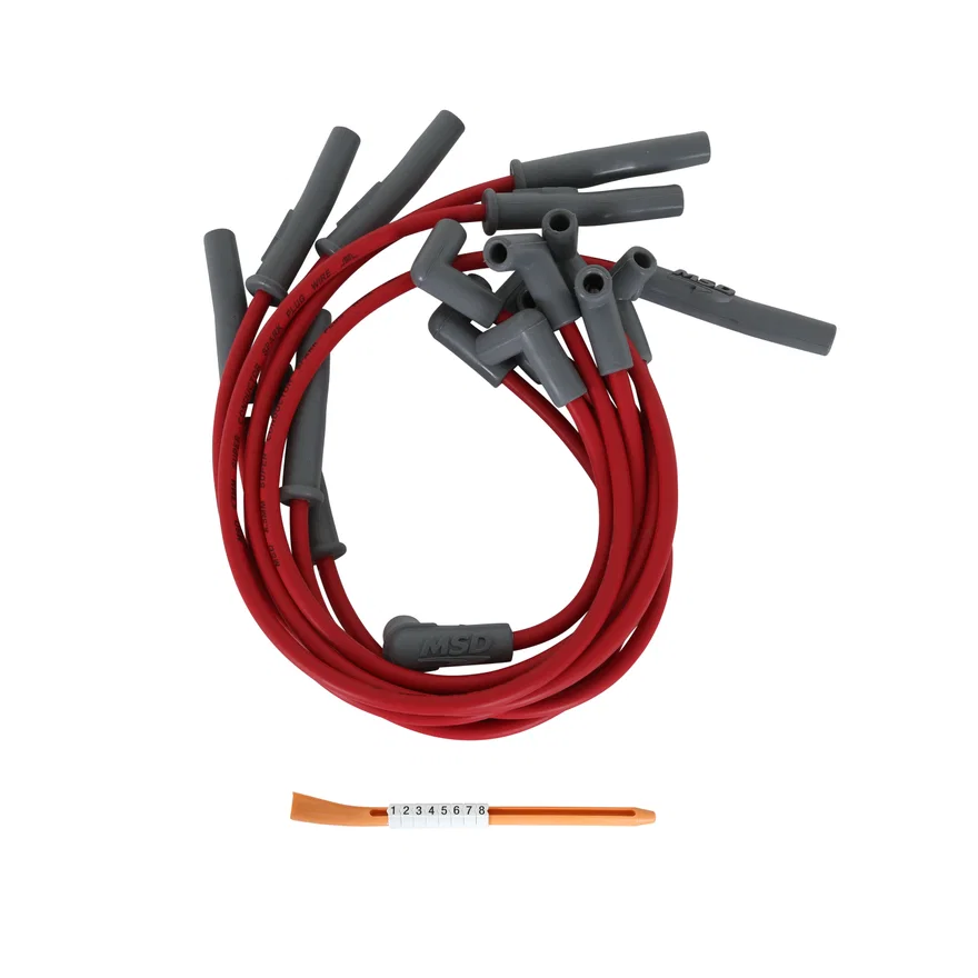 MSD 32209, Super Conductor Spark Plug Wire Set, Mustang 5.0L '94-On