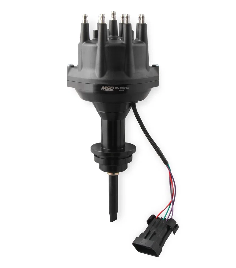 MSD 23813, Black, Chrysler 318-360 Dual Sync Distributor