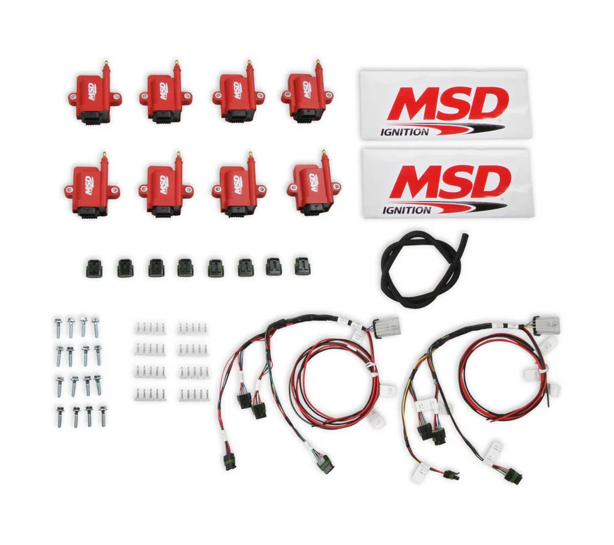 MSD 8289-KIT, Ignition Coil - Smart - Big Wire Kit - Red