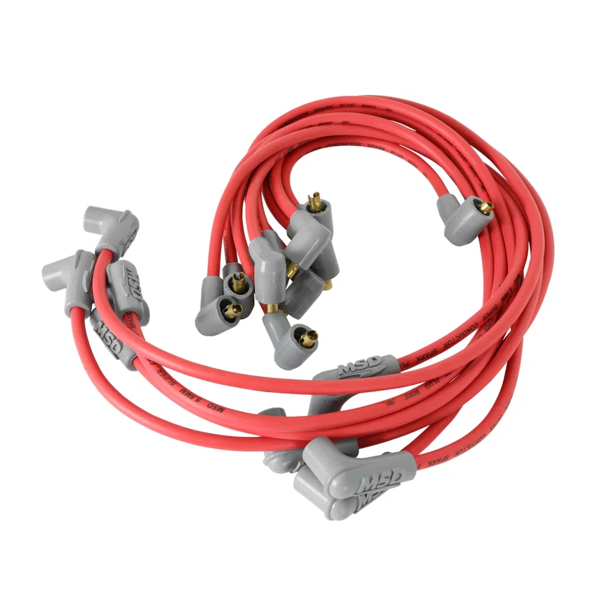 MSD 31659, Super Conductor Spark Plug Wire Set ,Small Block Chevy, Socket Dist. Cap