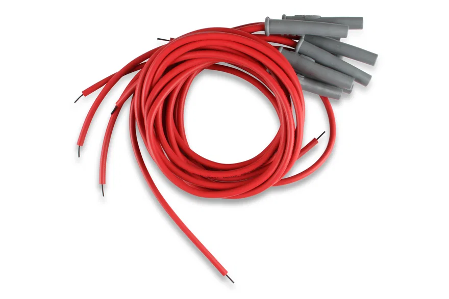 MSD 31199, Super Conductor Spark Plug Wire Set, 8 Cyl Multi-Angle Plug, Socket/HEI