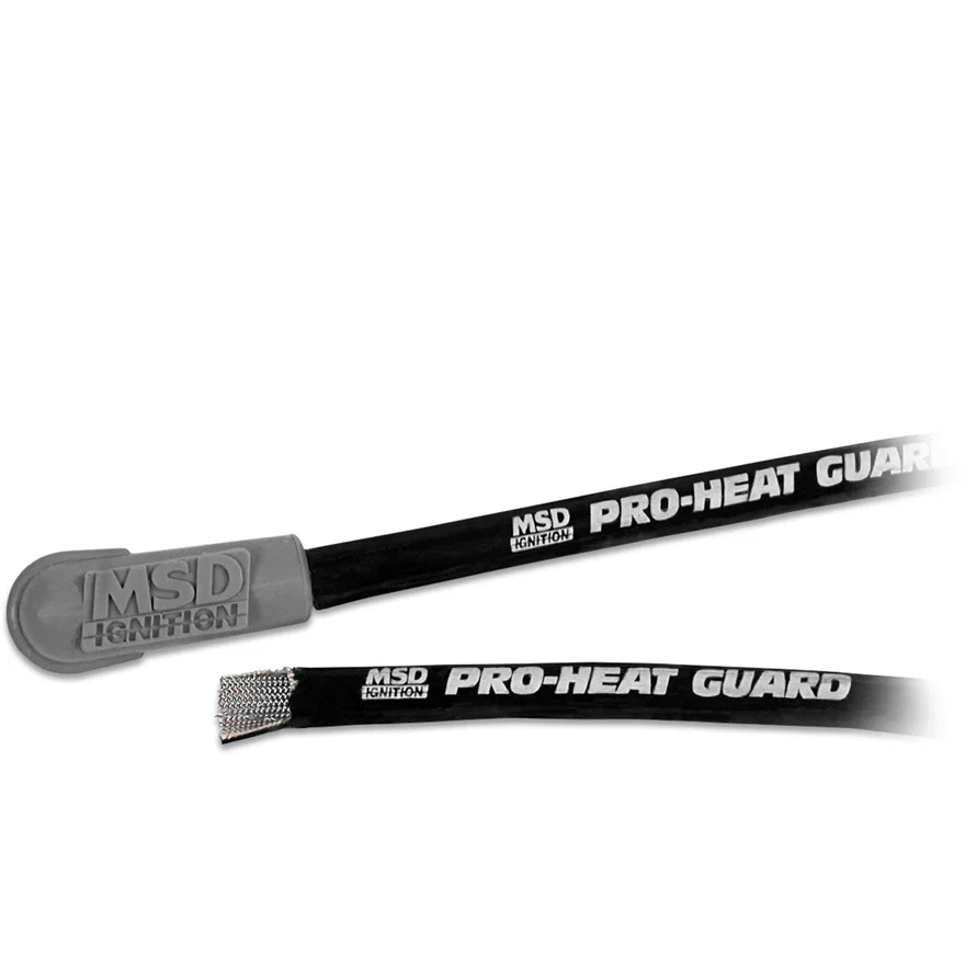 MSD 3411, Pro-Heat Guard, Hi-Temp Silicone Sleeve, 25'
