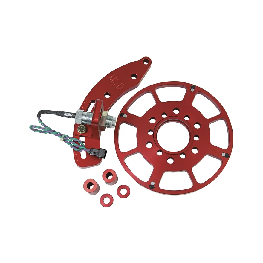 MSD 8615, Crank Trigger Wheel Kit - Flying Magnet - SBC - 8 in.