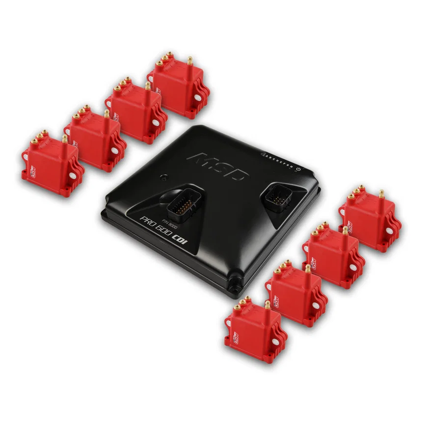 MSD 8000-8HO, PRO 600 CDI Ignition and Coil Kit - Red Coils