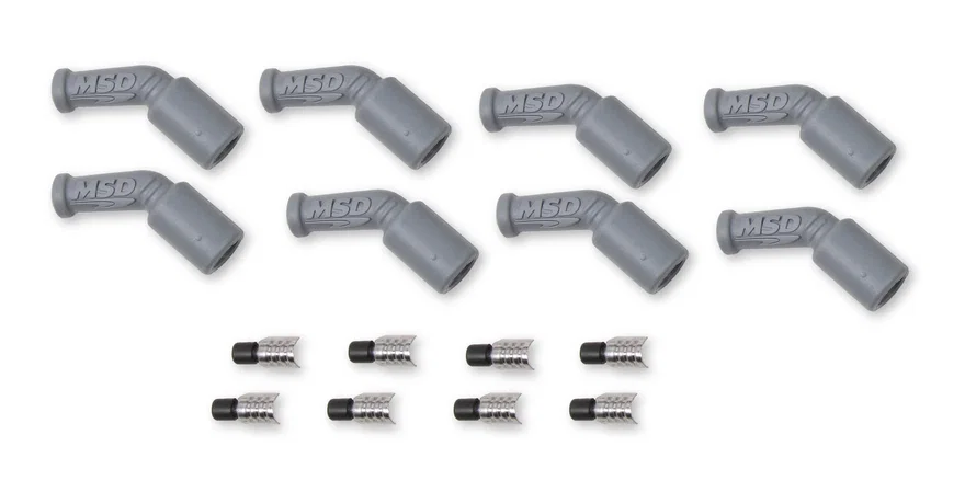 MSD 33048, LS1, 45 Degree Boots & Terminals, 8-Pack