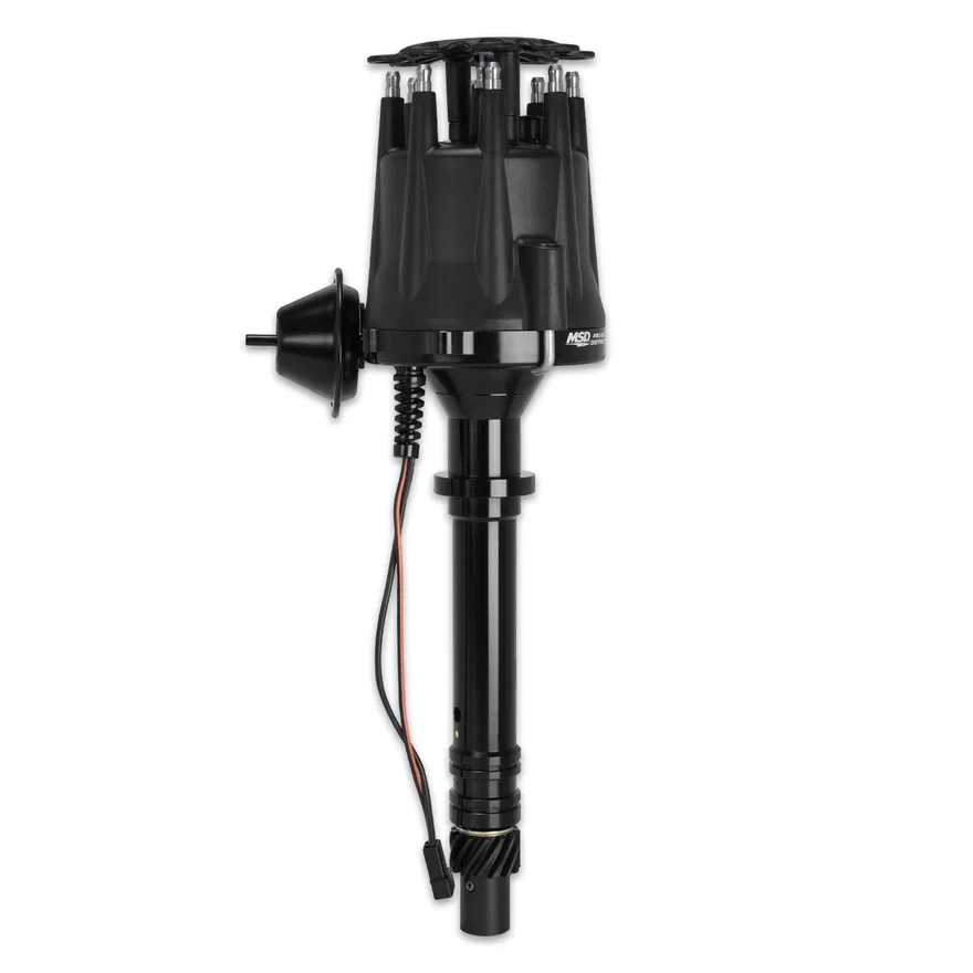 MSD 83613, Black Chevy V8 Pro-Billet Distributor with Vacuum Advance