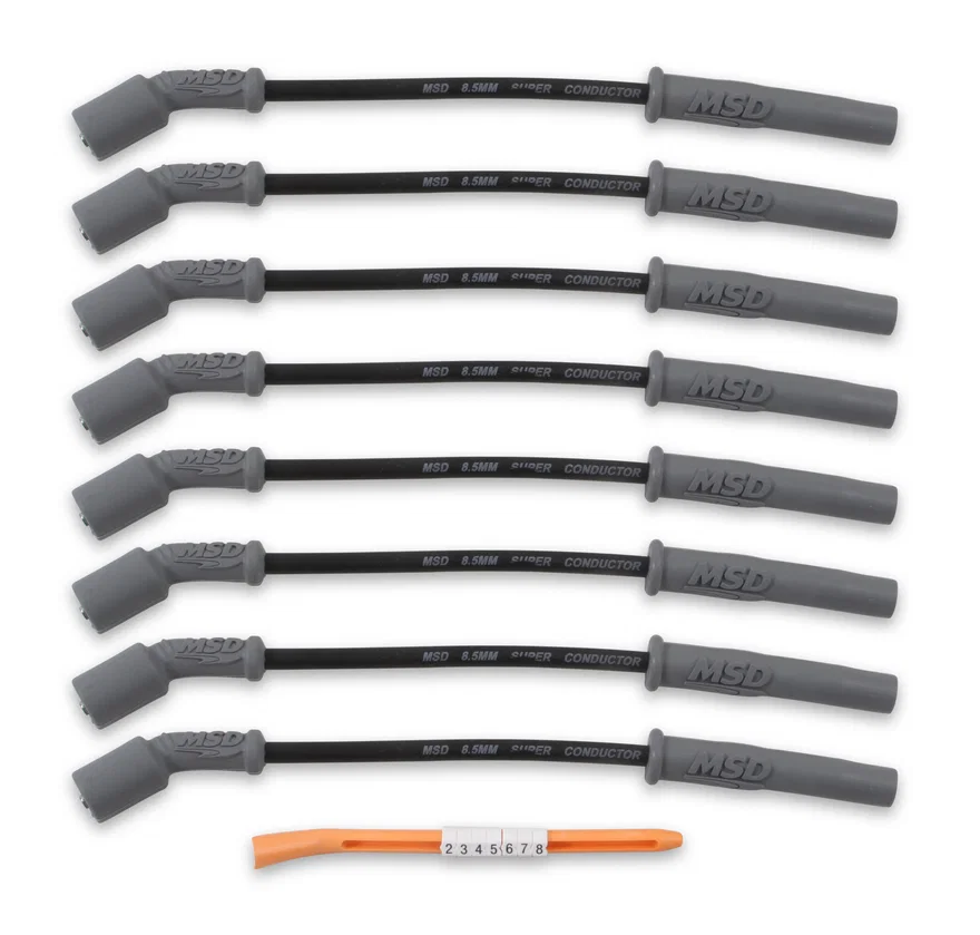 MSD 32823, Super Conductor Spark Plug Wire Set - 99-13 GM Truck & SUV - Black