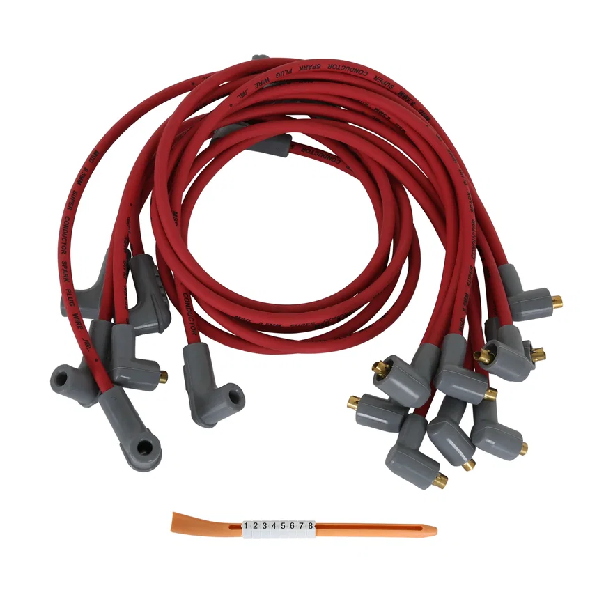 MSD 31609, Super Conductor Spark Plug Wire Set,Big Block Chevy, Socket Dist. Cap