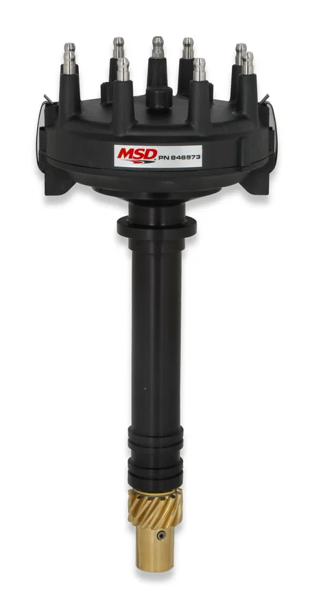 MSD 846973, Black Chevy Low-Profile Crank Trigger Distributor