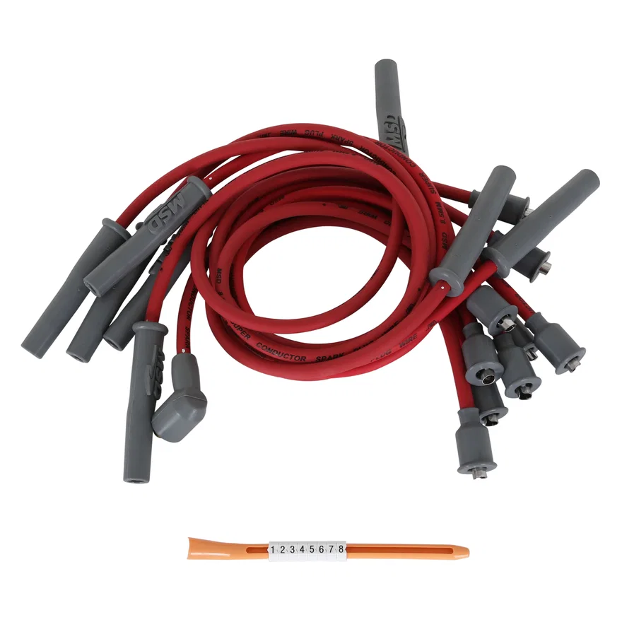 MSD 31309, Super Conductor Spark Plug Wire Set, Chrysler  318-360, Socket