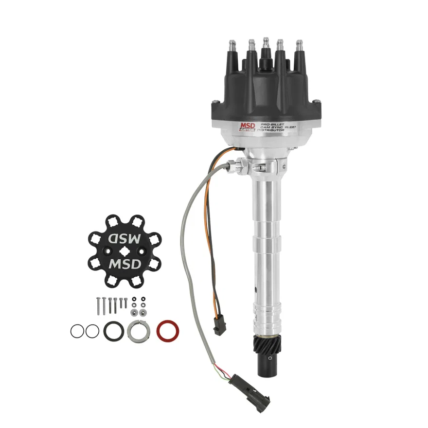 MSD 2357, Chevy Cam Sync Distributor, Hall-Effect, Standard Cap