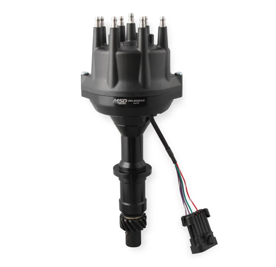 MSD 23843, Black, Pontiac V8 Dual Sync Distributor