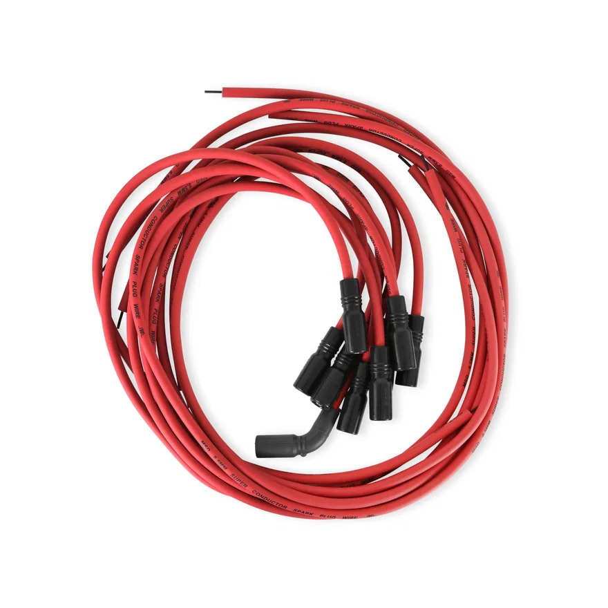 MSD 32129, Super Conductor Spark Plug Wire Set, Univ. Chevy LT1 w/straight boot