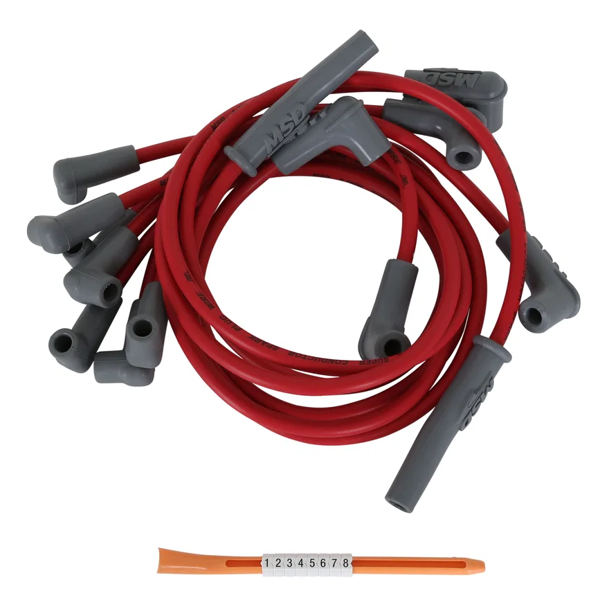 MSD 31649, Super Conductor Spark Plug Wire Set, 4.3L Chevy Truck, ’92-’97