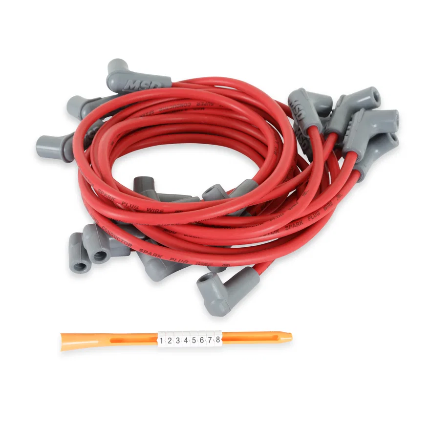 MSD 31419, Super Conductor Spark Plug Wire Set, Chevy Truck 305-350 '85-On