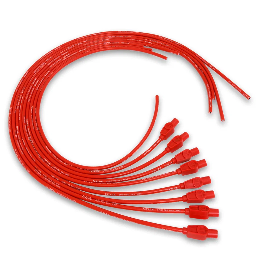 Taylor Cable 73255, 8mm Spiro-Pro univ 8 cyl 180 red