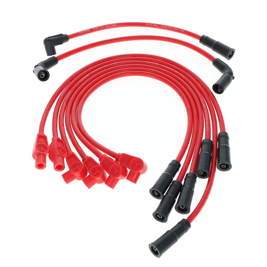 Taylor Cable 74235, 8mm Spiro-Pro custom 6 cyl red