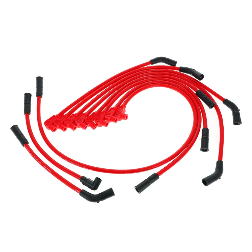 Taylor Cable 79204, 409 Spiro-Pro custom red for Chevrolet