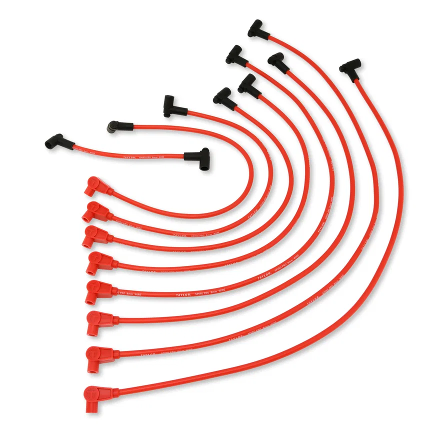 Taylor Cable 74236, 8mm Spiro-Pro custom 8 cyl red