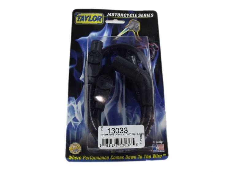 Taylor Cable 13033, 409 Spiro-Pro blk 21.5/9in custom Motorcycle 180 for Harley-Davidson
