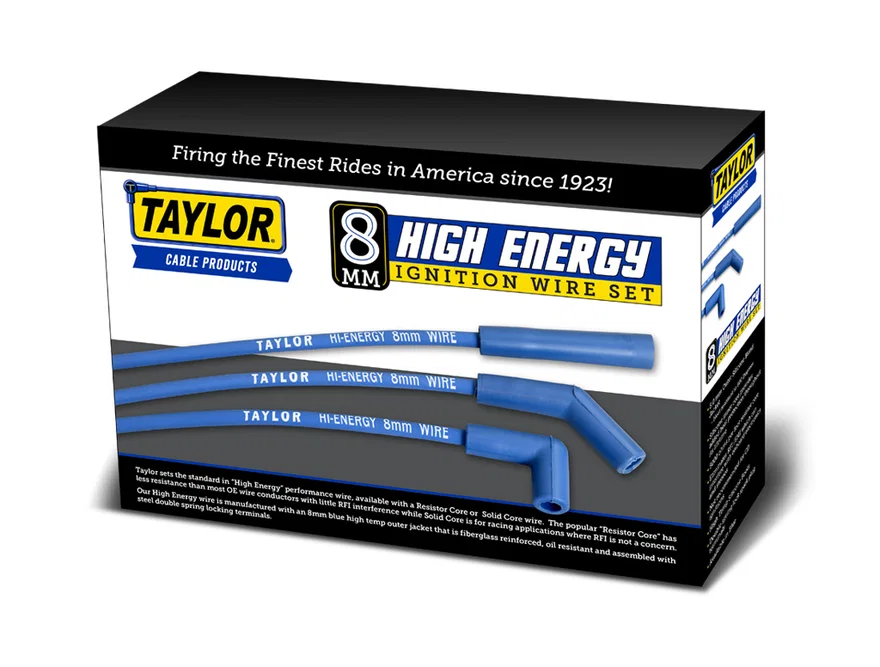 Taylor Cable 35652, 8mm High Energy Rc 100 ft. Spool Blue