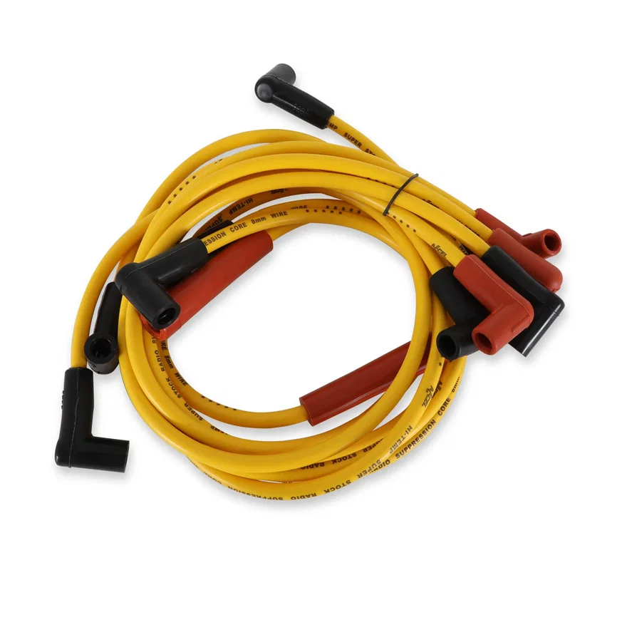 ACCEL 4093, Spark Plug Wire Set- Super Stock Graphite Core 8mm-Chevy/GMC/Olds 4.3L V6-Yellow