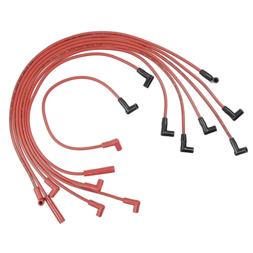 ACCEL 5049R, Spark Plug Wire Set - Super Stock Spiral 8mm - GM V8 1978-86 - Red