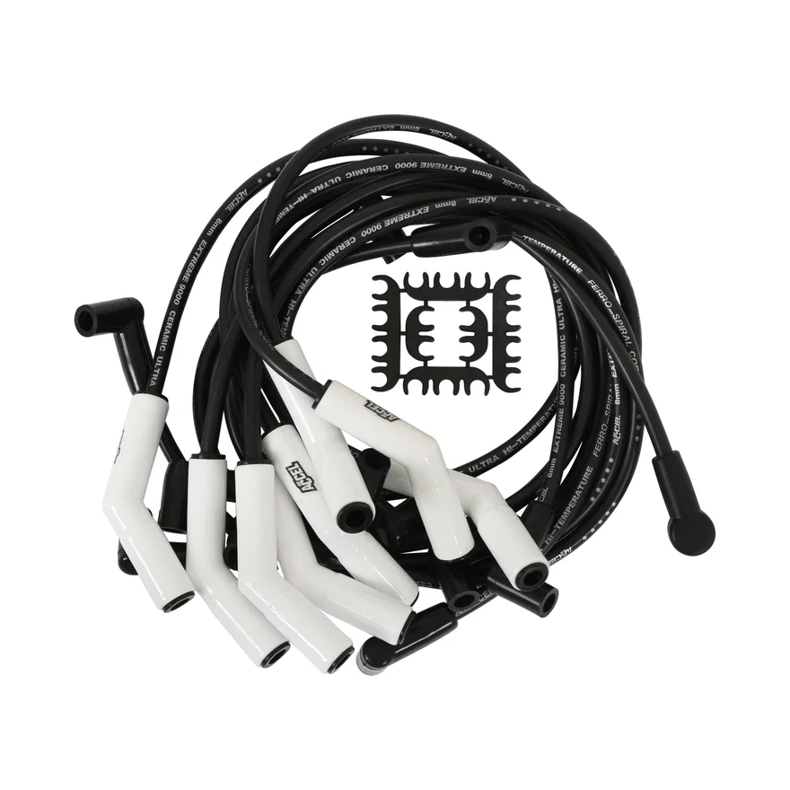 ACCEL 9022C, Spark Plug Wire Set - Extreme 9000 Ceramic Boot - Ford 5.0L w/ EEC-IV 83-93