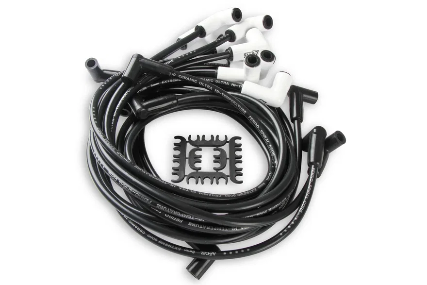 ACCEL 9018C, Spark Plug Wire Set - Chevy Small Block with HEI 75-86 Wires Under Manifold