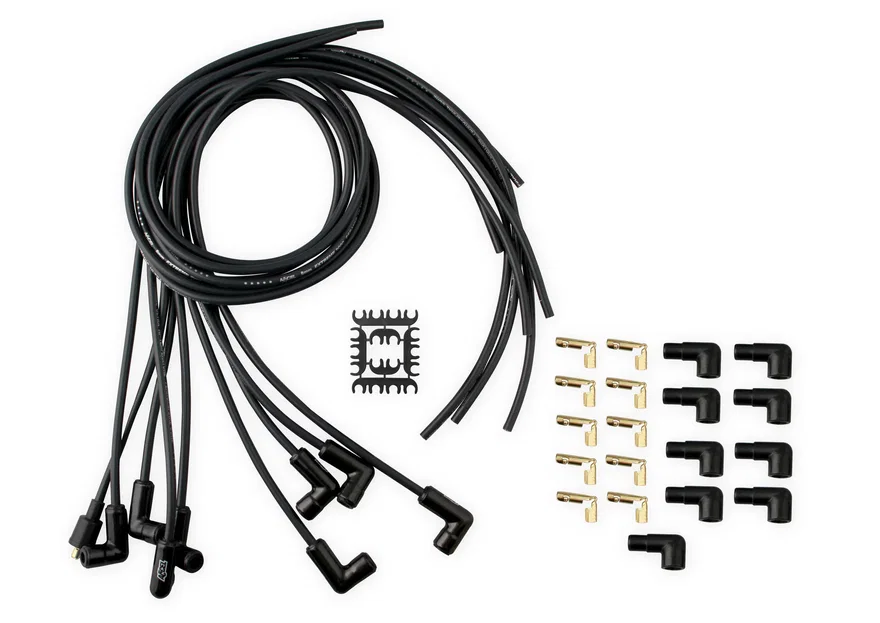 ACCEL 9001CK, Spark Plug Wire Set - Universal - 90 Deg Black Ceramic Boots