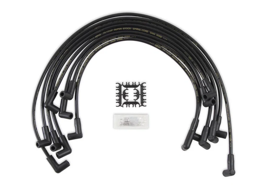 ACCEL 5048K, Spark Plug Wire Set - 90 Deg Boots - Black