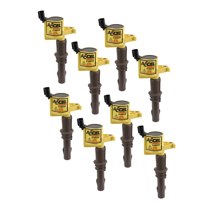 ACCEL 140033E-8, Ignition Coil - SuperCoil - 2008-2014 Ford 4.6L/5.4L/6.8L 3-valve, 8-Pack