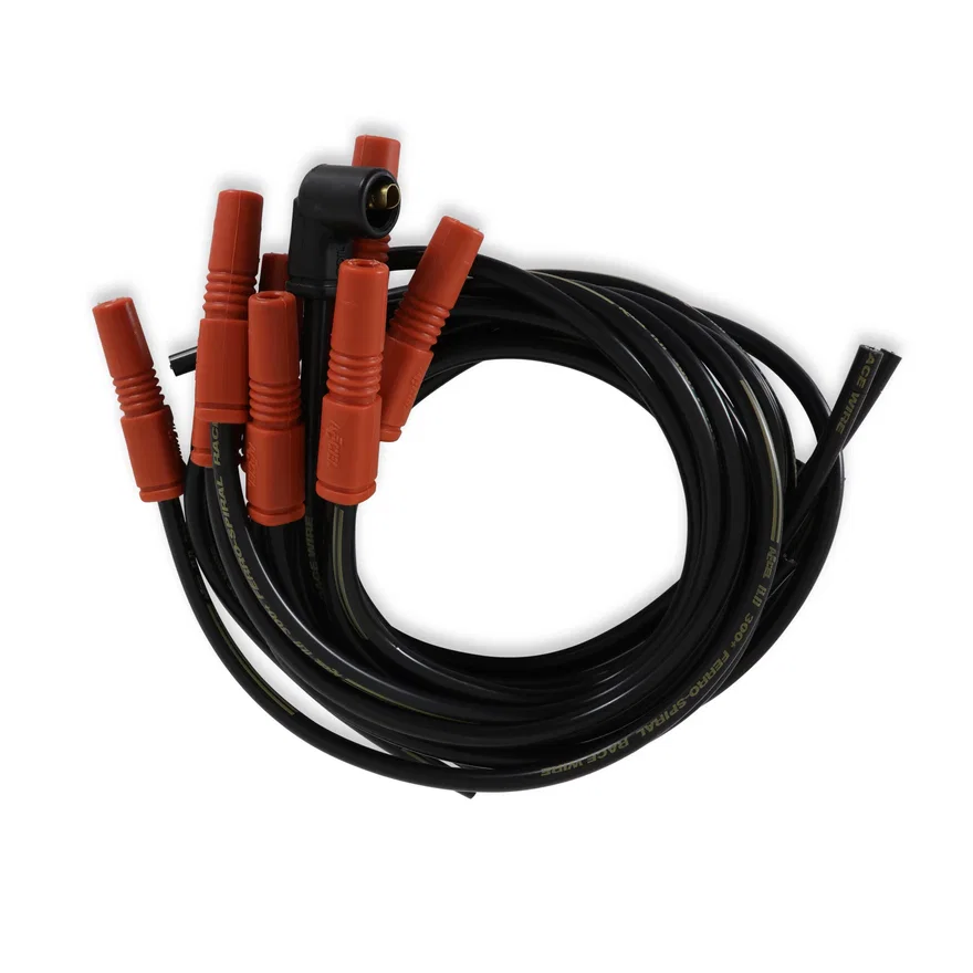 ACCEL 7040, Spark Plug Wire Set - 8.8mm-300+ Ferro-Spiral Race - Universal- Vari-Angle Boots